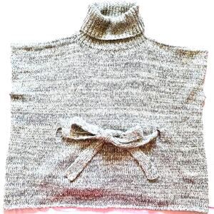 Lafayette Collection Silver/Grey Belted Poncho OS